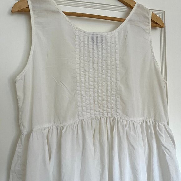 Vintage April Cornell Embroidered White Cotton Nightgown | Size Small - Picture 7 of 9